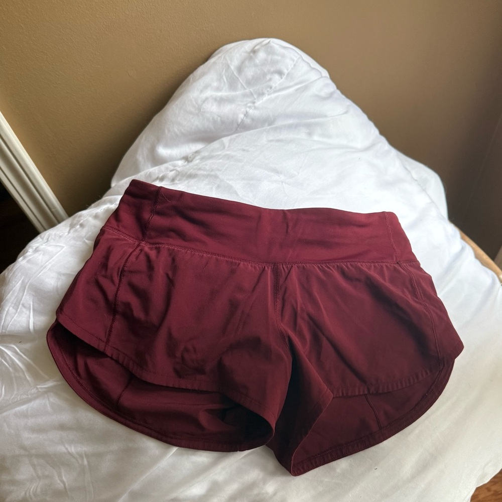 lulu Burgundy speed up shorts